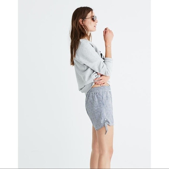 Madewell Chambray Striped Shorts NWT Size XXS - Picture 2 of 12